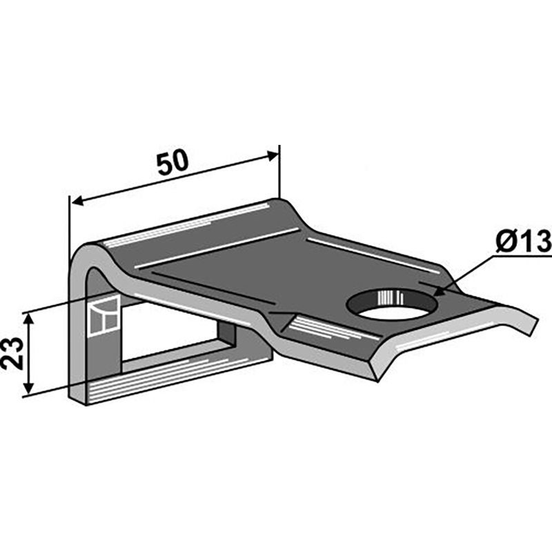 Landwirtschaft Bodenbearbeitung Grubber Schare & Leitbleche Halter für Zinken 32 x 10