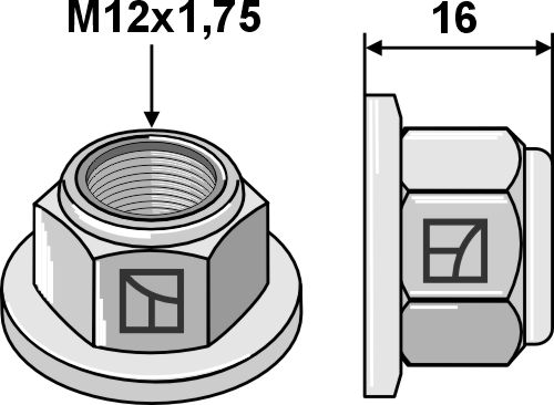 IHOF Selbstsichernde Bundmutter - Polystop - M12x1,75 - 10.9