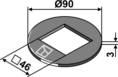 IHOF Einstellscheibe Ø90x3x46