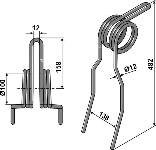 IHOF Striegelzinken Ø12mm