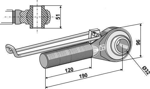 IHOF Spindel M42x3 - 120
