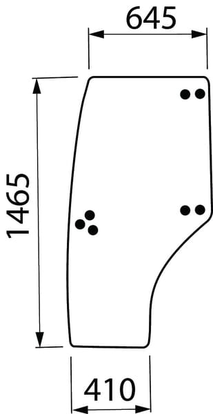 Door glass left von Deutz 00098820010