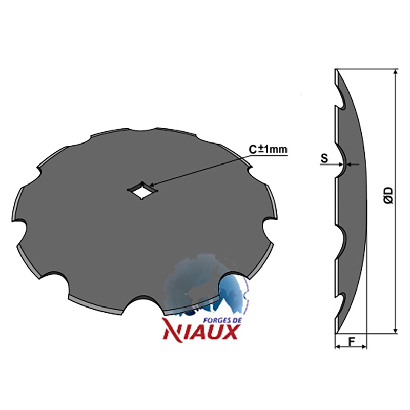 Landwirtschaft Bodenbearbeitung Scheibeneggen Scheibe gezackt Niaux