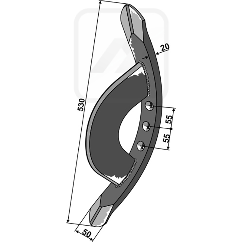 Landwirtschaft Bodenbearbeitung Grubber Schare & Leitbleche Vorschar - 530 Väderstad
