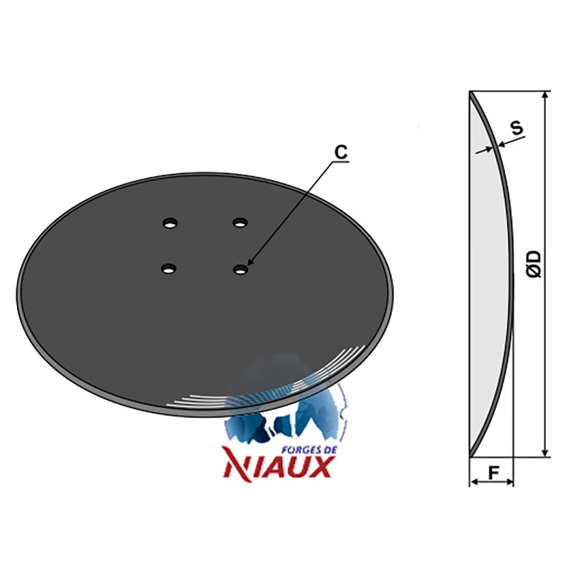 Landwirtschaft Bodenbearbeitung Scheibeneggen Scheibe glatt Niaux|Becker