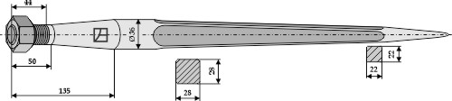 IHOF Frontladerzinken 680mm