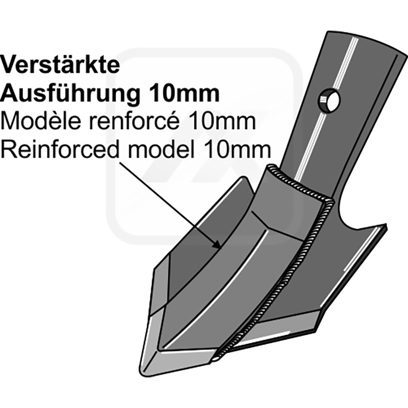 Landwirtschaft Bodenbearbeitung Grubber Schare & Leitbleche Schnell-Wechsel-Schar - 140mm Bourgault