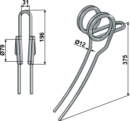 IHOF Striegelzinken Ø12mm
