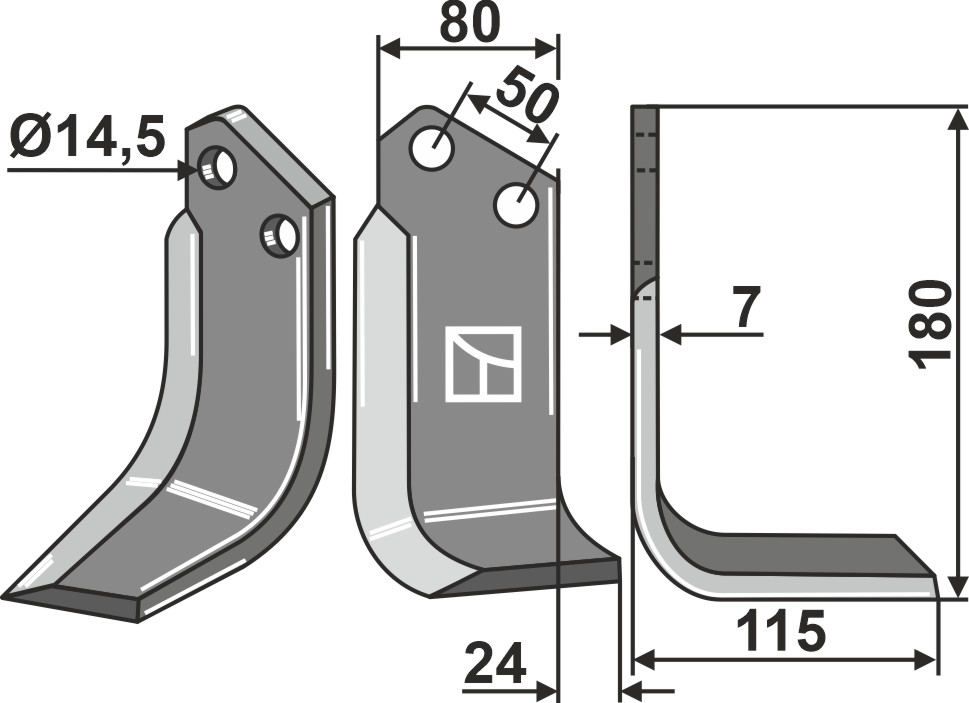 IHOF Fräsmesser 180x80mm, rechts