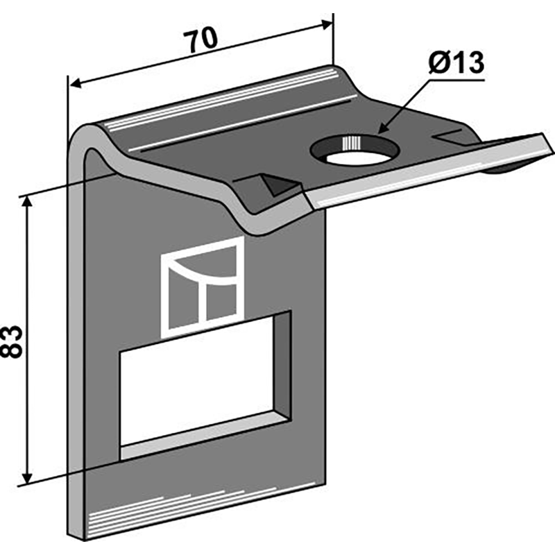 Landwirtschaft Bodenbearbeitung Grubber Schare & Leitbleche Halter für Zinken 45 x 12 mit Verstärkungsfeder 45 x 10