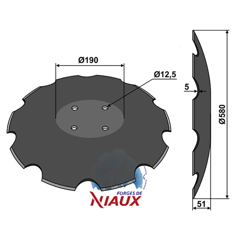 Landwirtschaft Bodenbearbeitung Scheibeneggen Scheibe mit flachem Ansatz gezackt Pöttinger