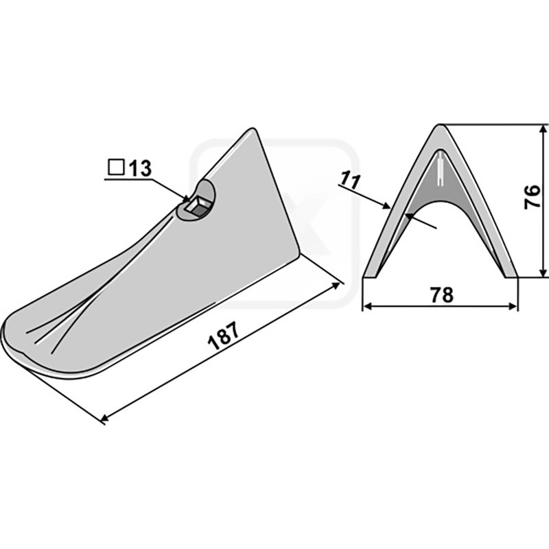 Landwirtschaft Bodenbearbeitung Grubber Schare & Leitbleche Schar 