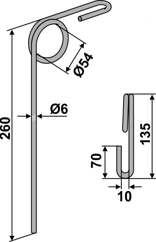 IHOF Striegelzinken Ø6mm