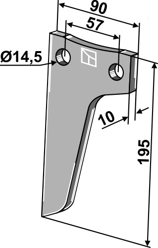 IHOF Rotorzinken 195x90mm