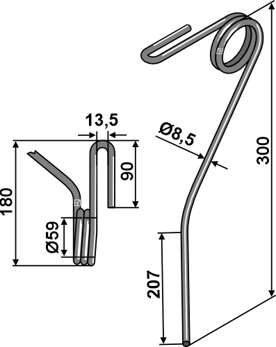 IHOF Striegelzinken Ø12mm