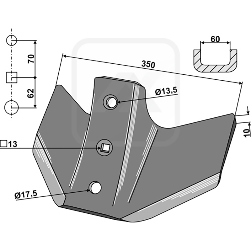 Landwirtschaft Bodenbearbeitung Grubber Schare & Leitbleche Flügelschar Galaxis|Komet