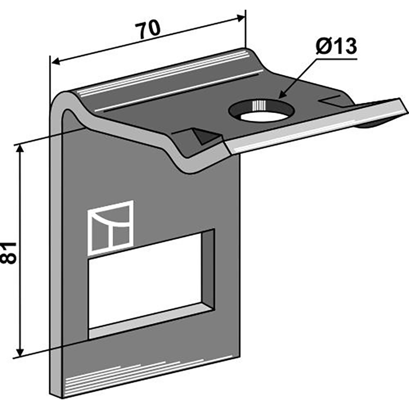 Landwirtschaft Bodenbearbeitung Grubber Schare & Leitbleche Halter für Zinken 45 x 12