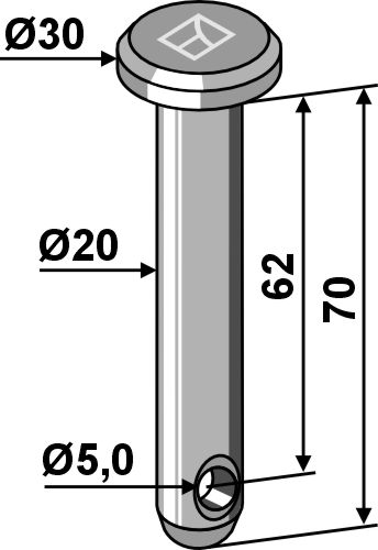 IHOF Splintbolzen Ø20x70