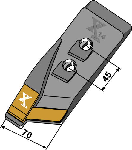 IHOF Pflugscharspitze - links - Hartmetall