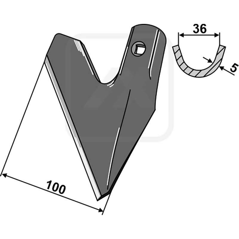 Landwirtschaft Bodenbearbeitung Grubber Schare & Leitbleche Hackschar - Halbschar gekröpft rechts Hatzenbichler