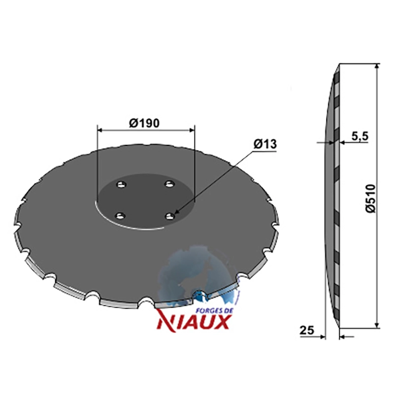 Landwirtschaft Bodenbearbeitung Scheibeneggen Scheibe Gezahnt gezackt Vogel & Noot|Niaux