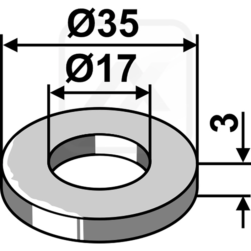 Landwirtschaft Bodenbearbeitung Scheibeneggen Zubehör Scheibe Ø35x3xØ17