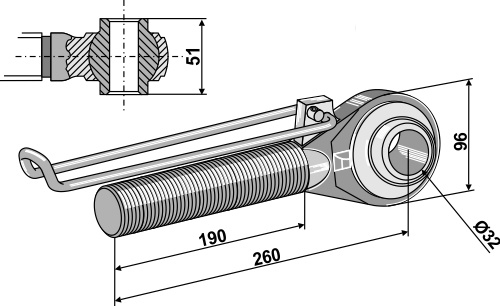 IHOF Spindel M42x3 - 190