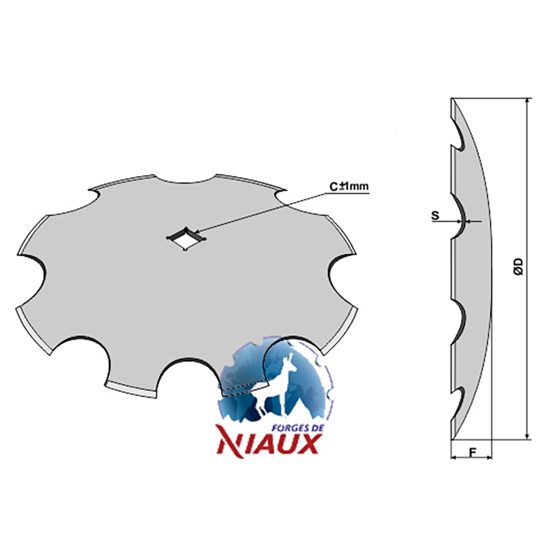 Landwirtschaft Bodenbearbeitung Scheibeneggen Scheibe gezackt Niaux