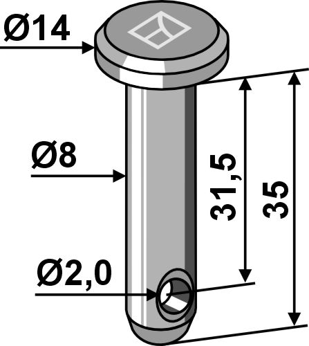 IHOF Splintbolzen Ø8x35