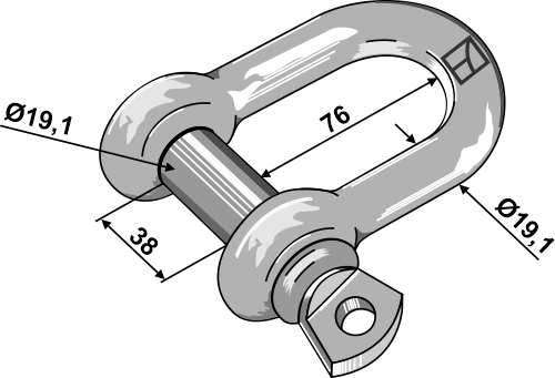 IHOF Gerader Schäkel 19,1mm verzinkt