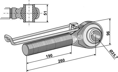 IHOF Spindel M42x3 - 190