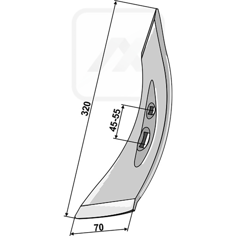Landwirtschaft Bodenbearbeitung Grubber Schare & Leitbleche Gedrehtes Vorschar Kongskilde