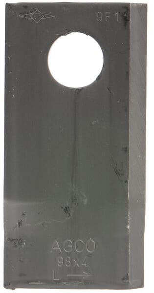 Mähmesser links 98x48x4 mm, Bohrung Ø 19 mm, geeignet für Fella (121712) von Agco