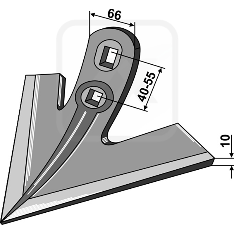 Landwirtschaft Bodenbearbeitung Grubber Schare & Leitbleche Gänsefussschar "OTMA" 250mm Vogel & Noot