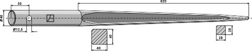 IHOF Frontladerzinken 820mm