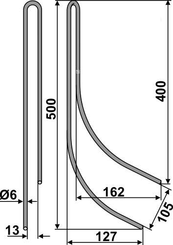 IHOF Striegelzinken Ø6mm