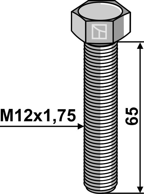 IHOF Sechskantschraube M12x1,75x65 ohne Mutter