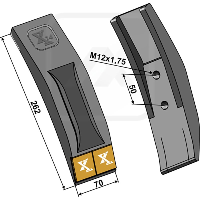 Landwirtschaft Bodenbearbeitung Grubber Schare & Leitbleche Scharspitze - Hartmetall Grégoire Besson|Quivogne