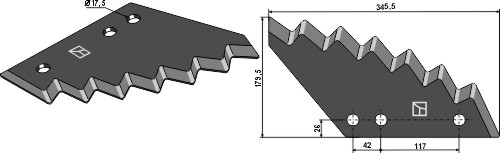 IHOF Futtermischwagenmesser - Hartmetallbeschichtet