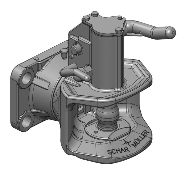 Scharmüller Anhängerkupplung mit Flansch 140x80mm M20 K2 A11 (Ø38mm) 05141302A02