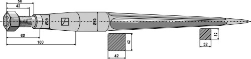 IHOF Frontladerzinken 1250mm