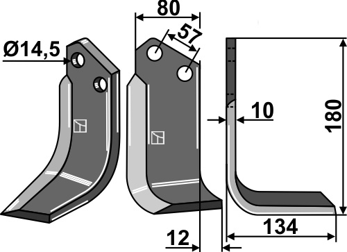 IHOF Fräsmesser 180x80mm, rechts