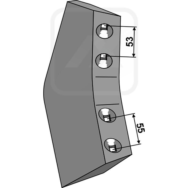 Landwirtschaft Bodenbearbeitung Grubber Schare & Leitbleche Scharmesser lang - links 