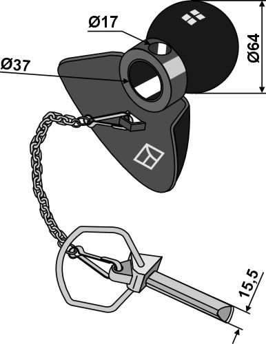 IHOF Fangprofil Kat.III und Klappsplint - BLACK LINE