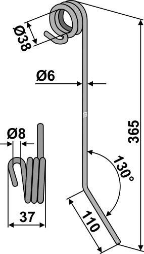 IHOF Striegelzinken Ø6mm