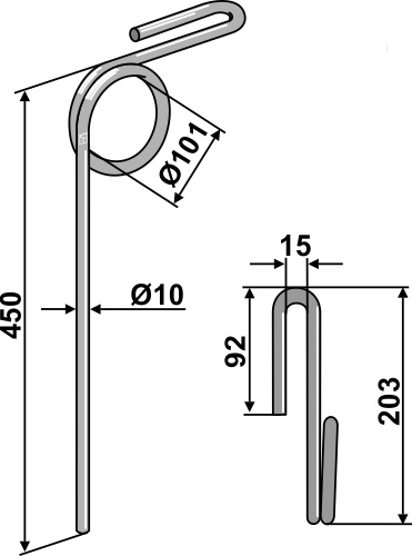 IHOF Striegelzinken Ø10mm