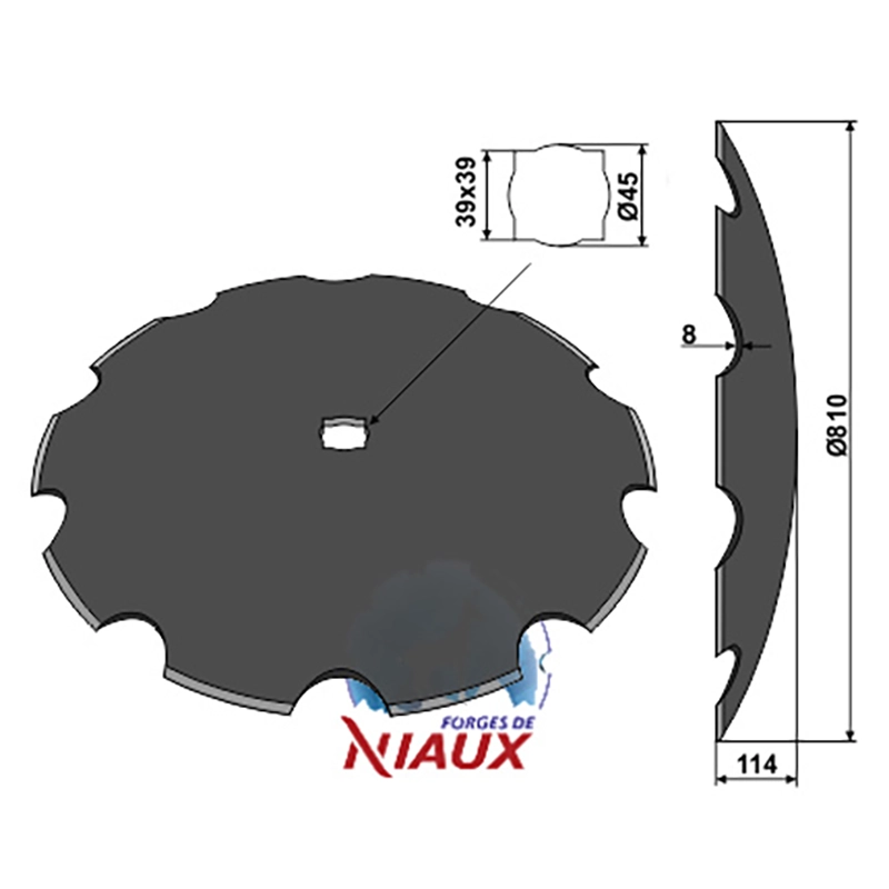 Landwirtschaft Bodenbearbeitung Scheibeneggen Scheibe gezackt Simba