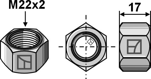 IHOF Sechskantmutter - M22x2 - 8.8