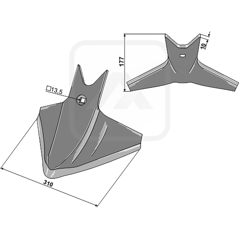 Landwirtschaft Bodenbearbeitung Grubber Schare & Leitbleche Gänsefussschar Köckerling Topmix