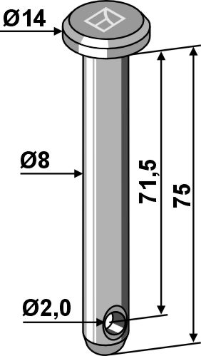 IHOF Splintbolzen Ø8x75